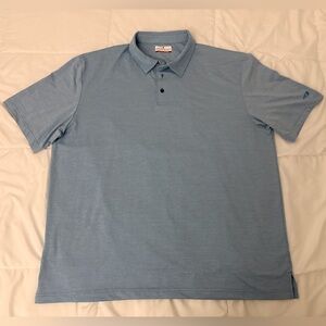 grandslam light blue polo half button short sleeve tee